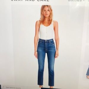 MOTHER Hustler Ankle Fray Jenas size 24